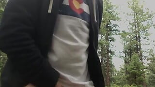 Adam Kaye Jacks off in the Mountains