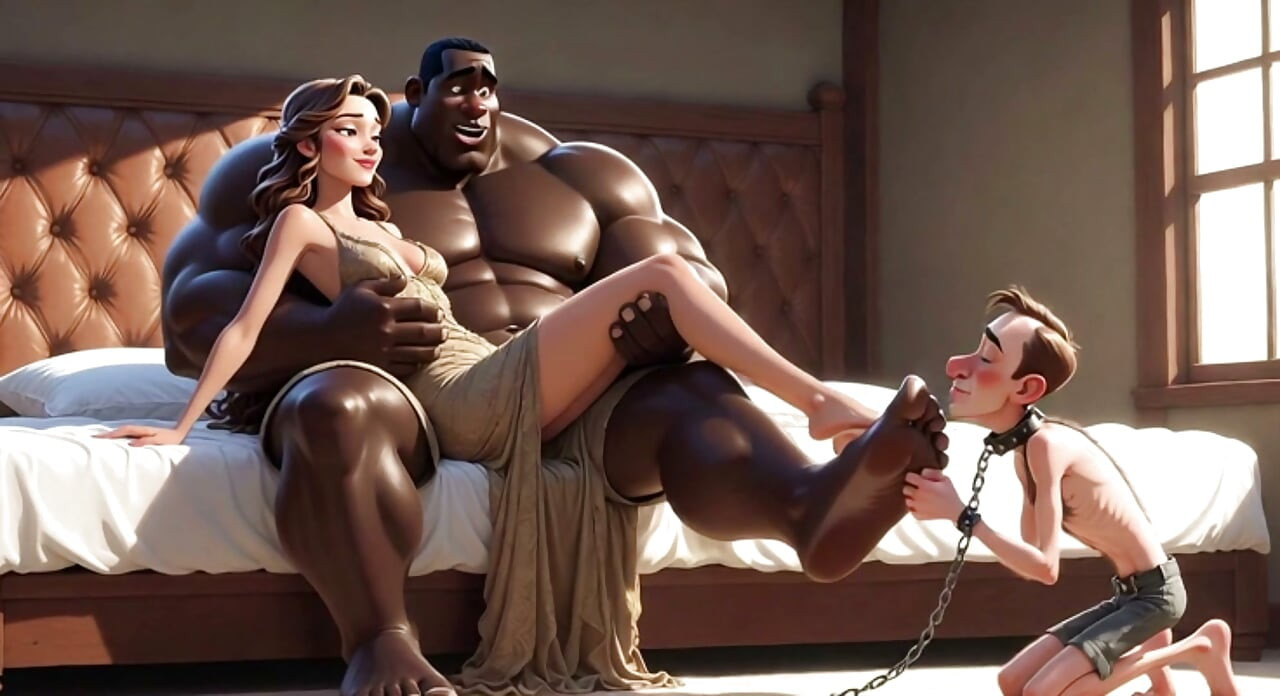 Married Slave Licks Wife's Dirty Feet in Front of Her - Foot Worship