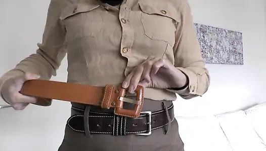 Aufregender gürtel anprobe mit einem wäscherock, teil 3, lady victoria Valente