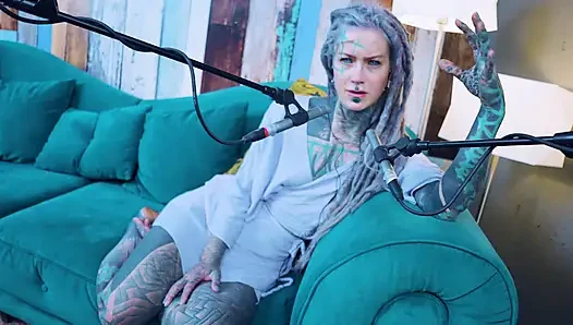I talk about L - LOVE - ASMR podcast SFW talking goth skinny girl dreadlocks tattoo model inked girl