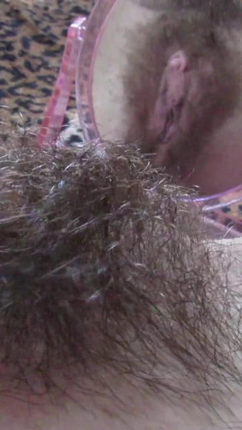 Must-see moment from "Closeup hairy pussy play with mirror and big clit"