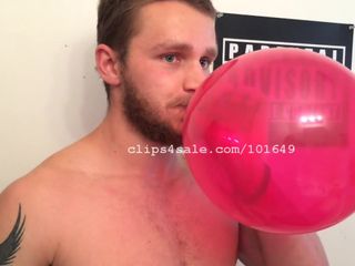 Balloon Fetish - Maxwell Blowing Balloons Video 1