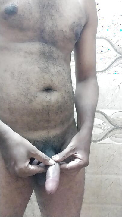 Indian boy handjob masturbating in bathroom