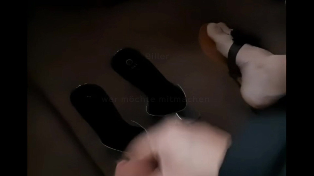 Girlfriend's shoes spitted all over
