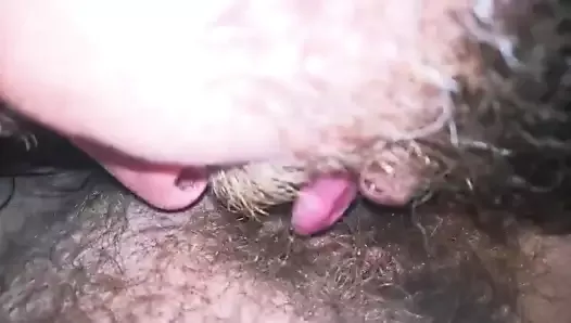 Doris licking my hairy pussy