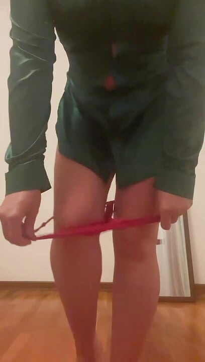 Amateur changes panties! Ass to cum