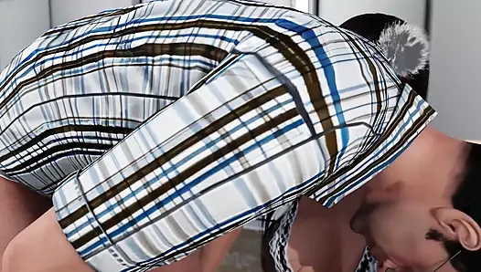 Vollbusige stieftochter nimmt alles und wird vollgespritzt