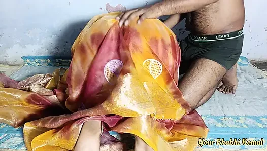 Komal is exercising then suddenly husband's brother come and massage my wet ass with oil
