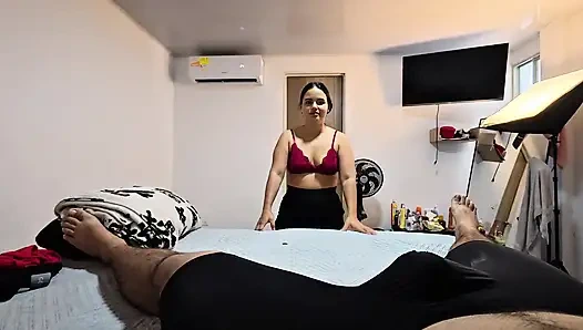 Mature Maid Rides 18-year-old Boy's Cock After She Kept Teasing Him While Cleaning