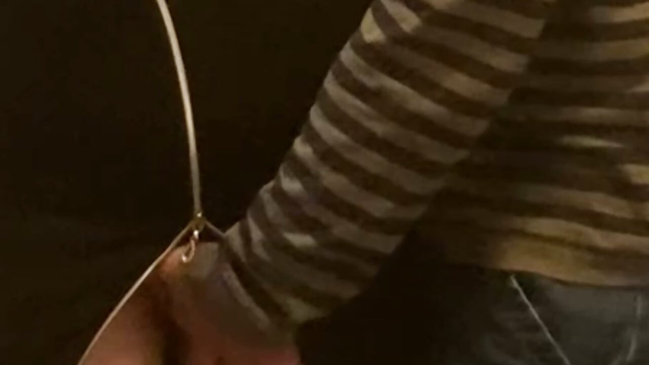 Fingering A Slut's Shaved Pussy in Public