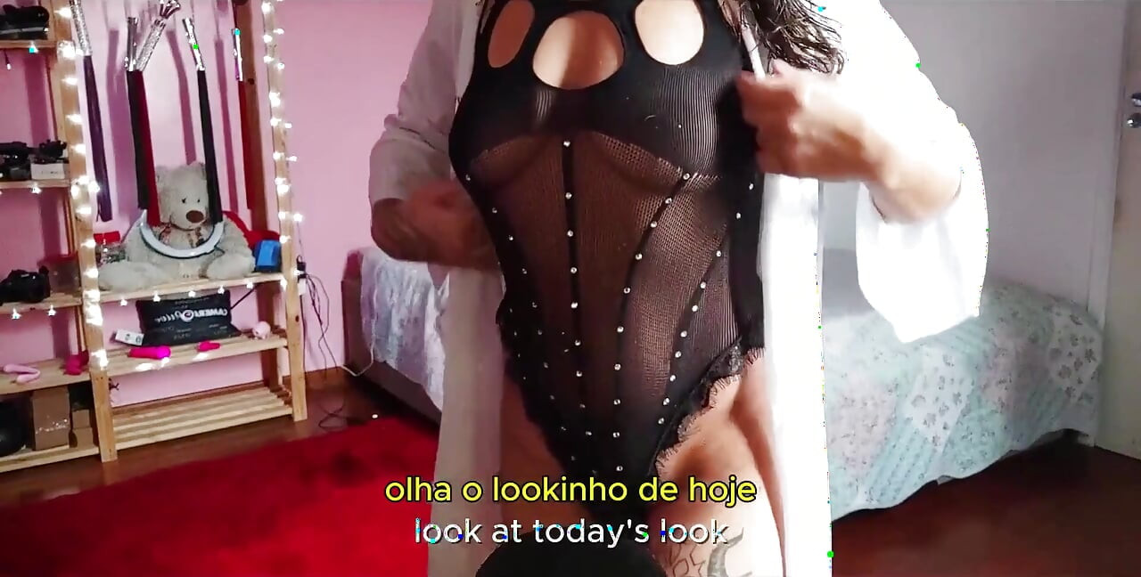 Hot Latina with Natural Body Trying to Suck Her Own Breast