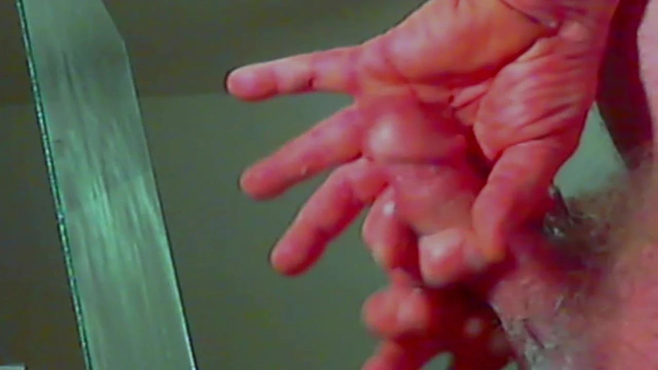 Two cameras masturbating my hard cock and cum