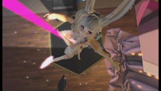 Second Life - Falara hat einen Dreier auf einer Tanzstange