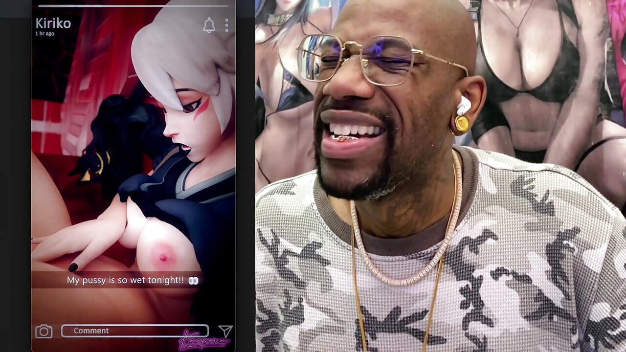 Kiriko หีหัวโล้นแน่นเล่นกับการฉกเปียกของเธอขณะ D.va ดู