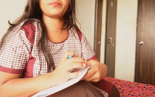Riesige möpse, desi college-mädchen teen von den lehrern erwischt und gefickt