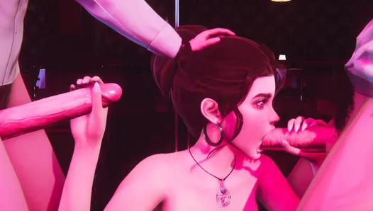 Une étudiante se fait baiser par deux bites dans un club l anime 3D hentai non censuré SFM