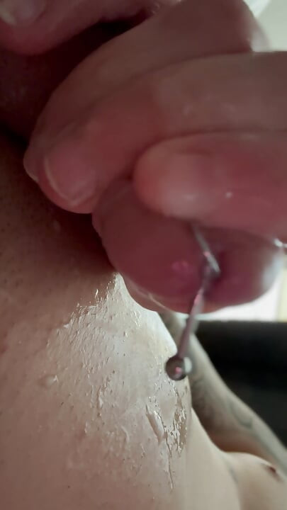 After inserting I leak sticky cumm