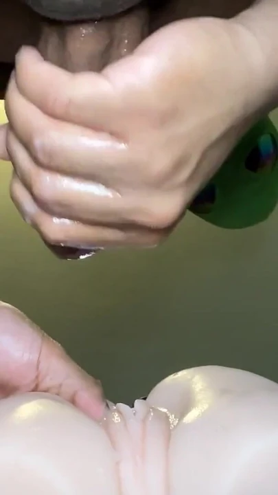 Must-share moment from "POV Of Big Masked Man Fucking Sex Doll Until He Shoots A Big Moaning, Messy Cumshot On Toy"