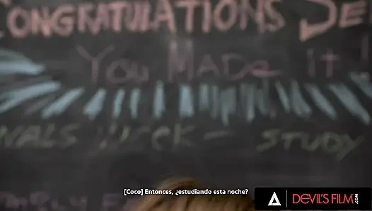 DEVILS FILM - Two Teen Best Friends Get Distracted With A Hot Fuck In The Class