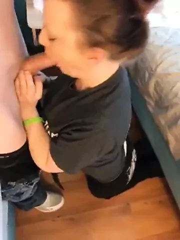 Little slut working at hotel sucking my cock
