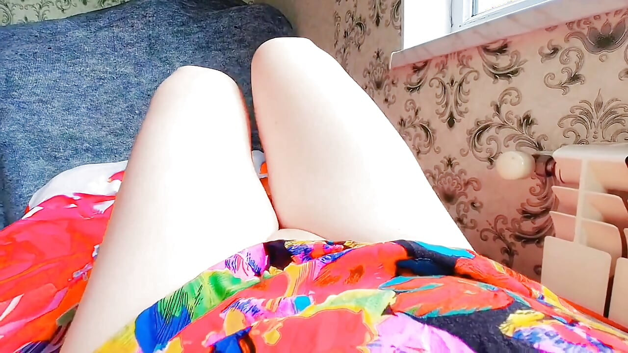 Naughty sissy tracing finger over lips slowly
