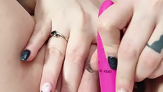 The busty milf masturbates hard and has endless orgasms.