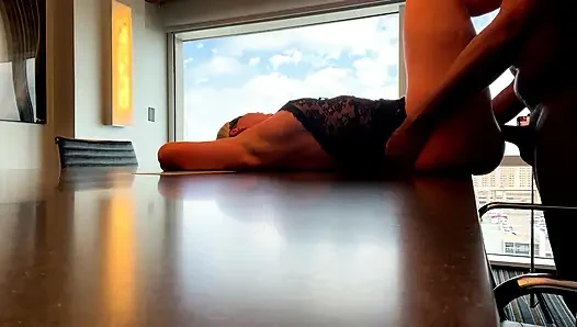 Fa Fiona Gets Bent Over His Desk