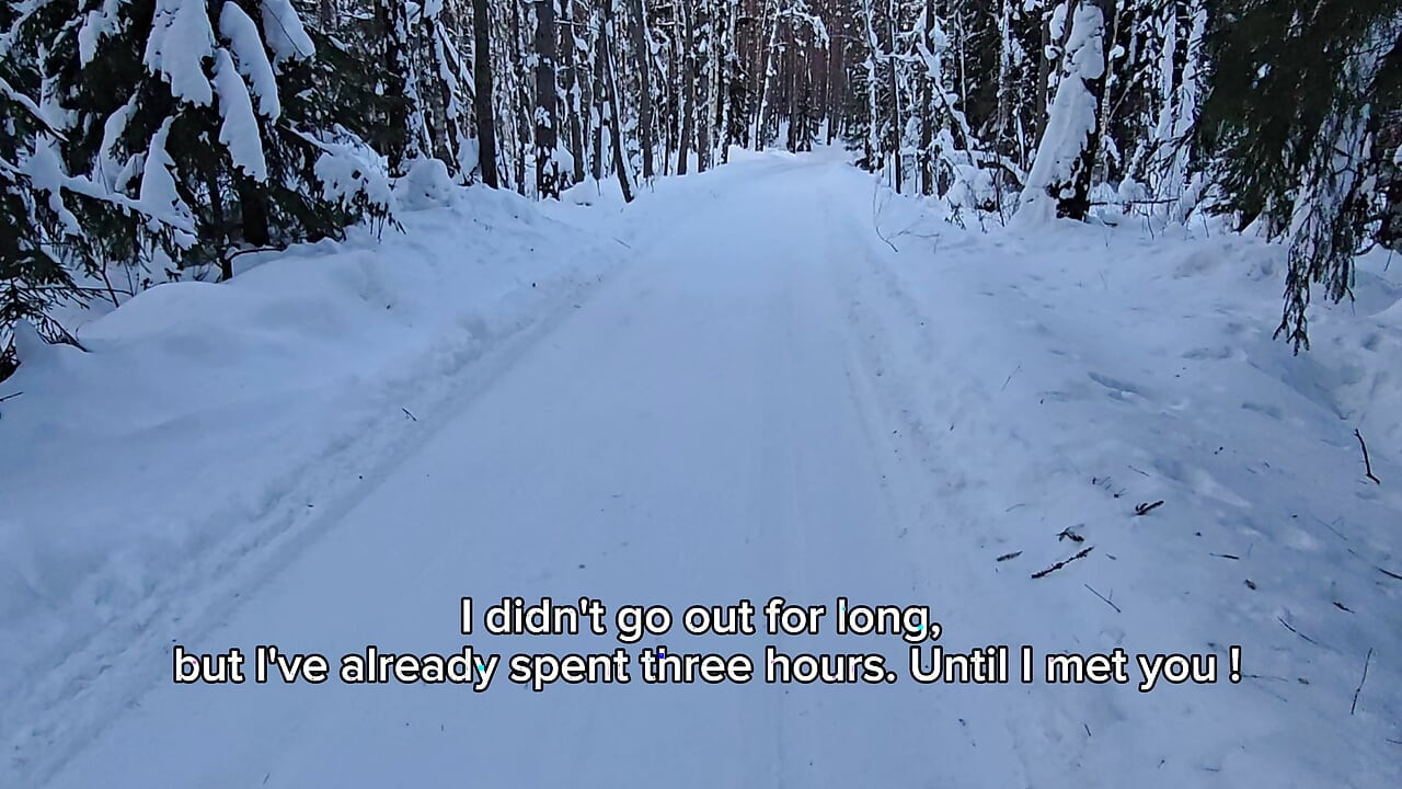 En främling i vinterskogen