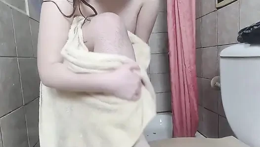 Drying Every Part of My Hairy Body and Changing to Go to Sleep
