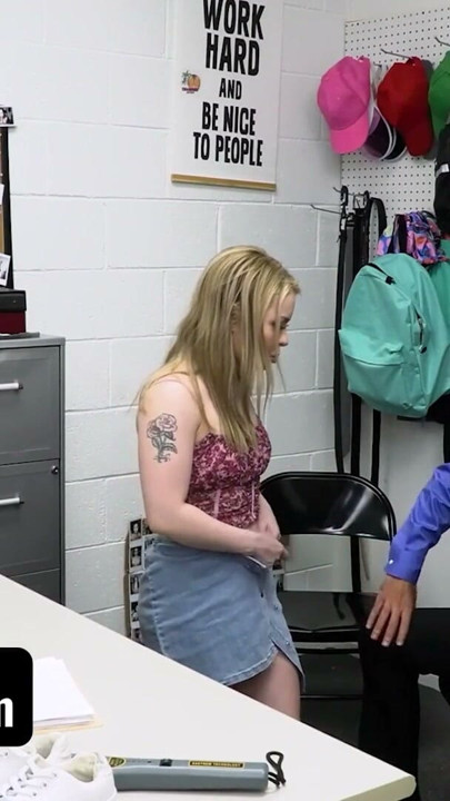 Shoplyfter - Petite Babe Strokes Officer's Hard Cock With Her Tiny Feet And Receives Sloppy Creampie | Clip 1