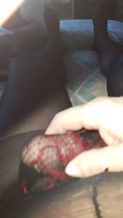 Pantyhose and panty play