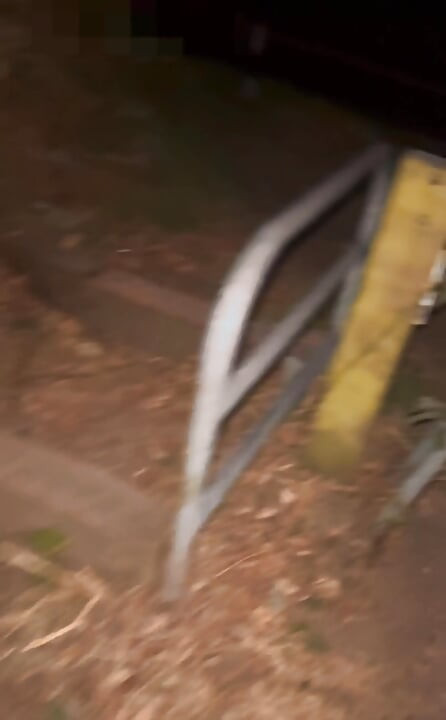Naked wanking and showing off in woods with passing cars