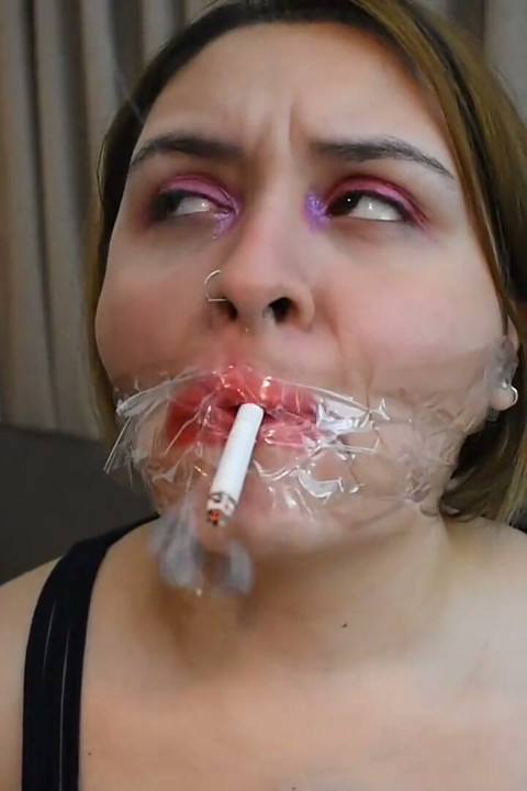 Penelope's Gagged Smoking Challenge