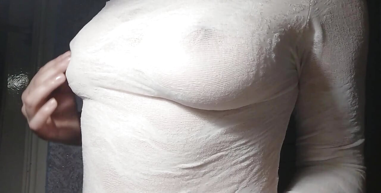 Sexy Girl Plays with Her Tight Natural Tits and Nipples - Slow Motion - Awesome Solo Masturbation