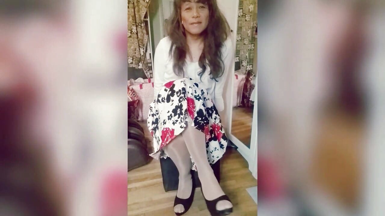 CD Modeling A Pretty Skirt And Getting Extremely Excited