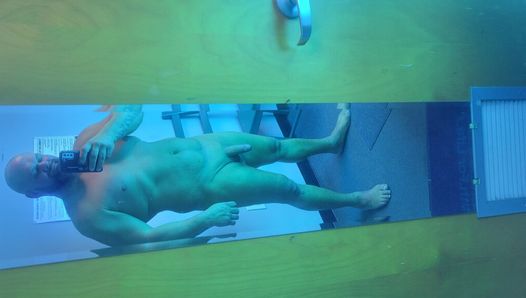 BamBam just cumming in the tanning bed again