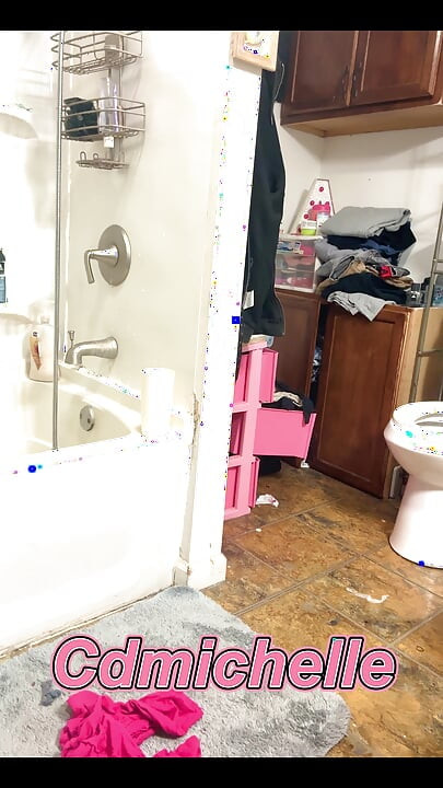 Cdmichelle Wearing Sexy Lingerie  taking A Showet Riding A Dildo