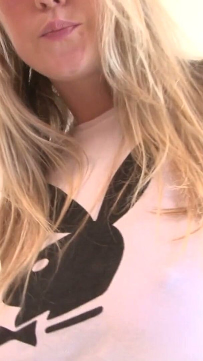 Teen with natural big boobs taking her clothes off slowly | Clip 2