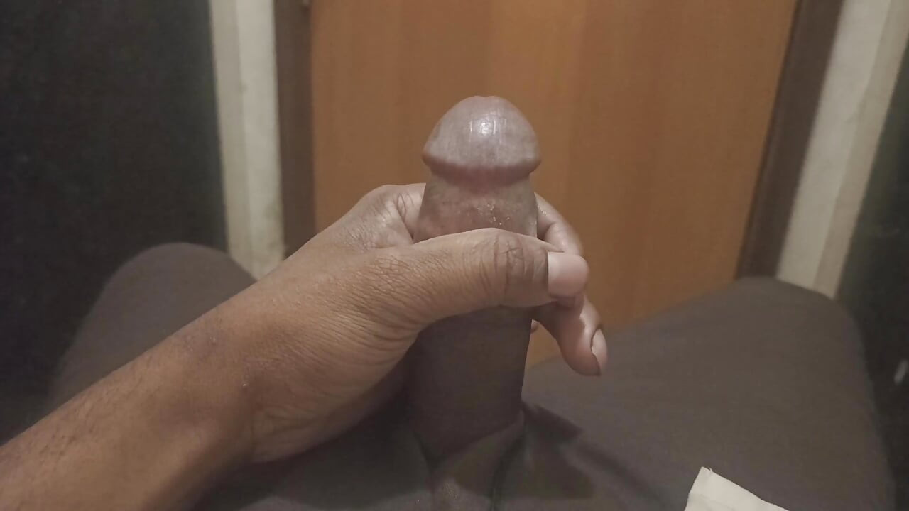 Alone man masturbation at bathroom with big dick