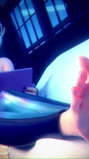 Lábtaposás 3D animáció lábcsók srác.