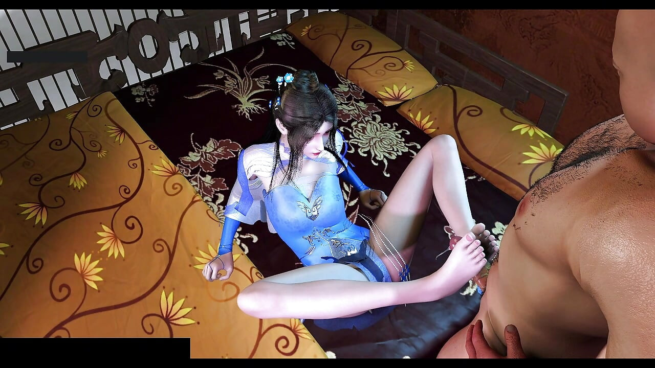 Bootylicious Glow: Κινούμενες καμπύλες Unchained- 3D Animation Hentai