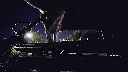 Pissing in public on my scooter