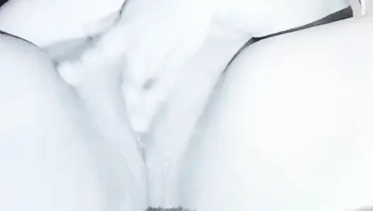 Enjoying the sensuality of my friend and her cucumber in black and white