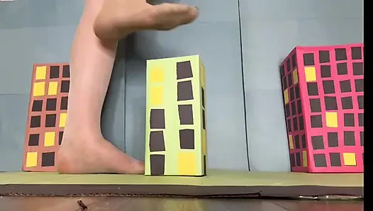 Mayors Giantess Assistant Destroys City