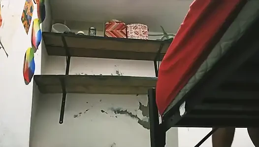 Paket guru seni gemuk pantat bahenol lagi asik muasin memeknya