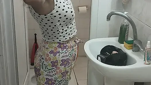 I think I got a bit turned on while doing my makeup in my loungewear.