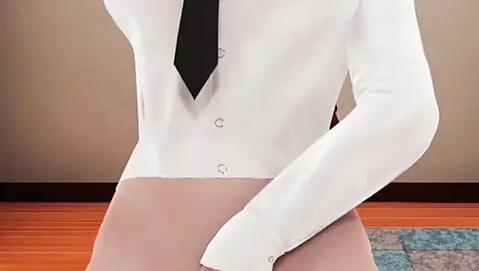 Makima Домина и трахает Denji (человек с бензопилой)