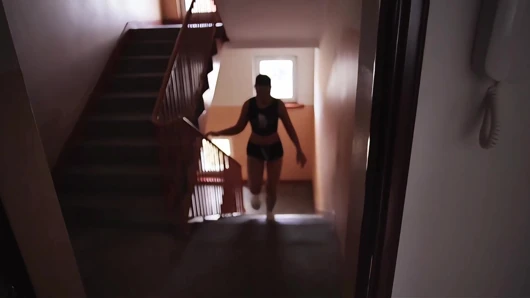 She Cheating! Sucks Cock From The Doorway And Gives In The Doggy Style