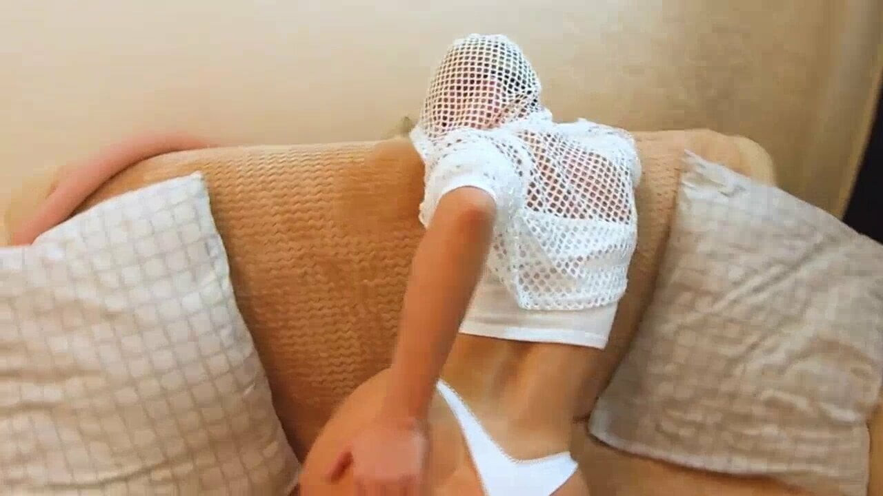 Cute mommy fucks her pussy and ass with finger