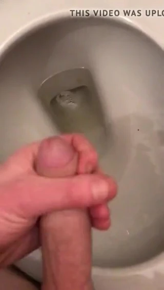 Morning glory public toilet wank